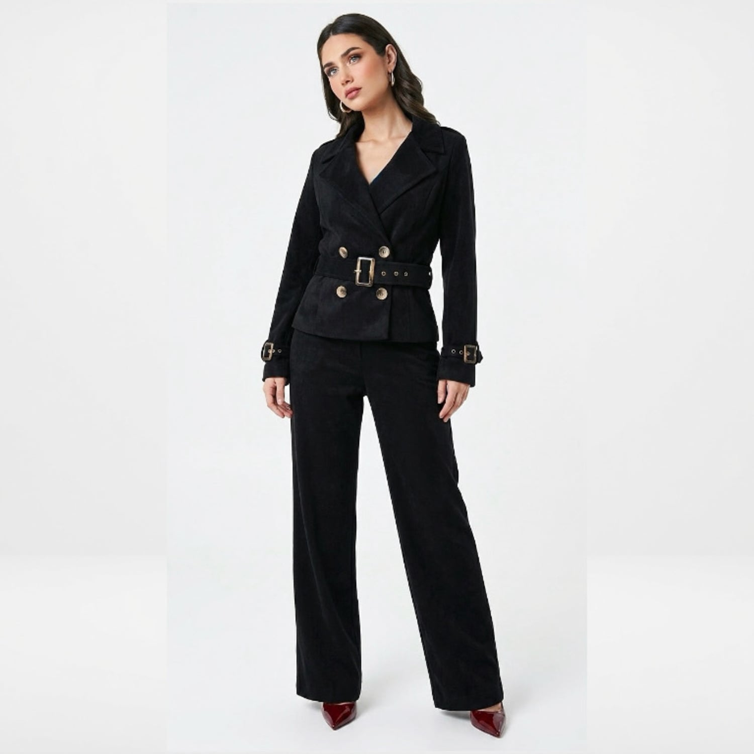 CONJUNTO CASUAL MUJER SUEDE - 1