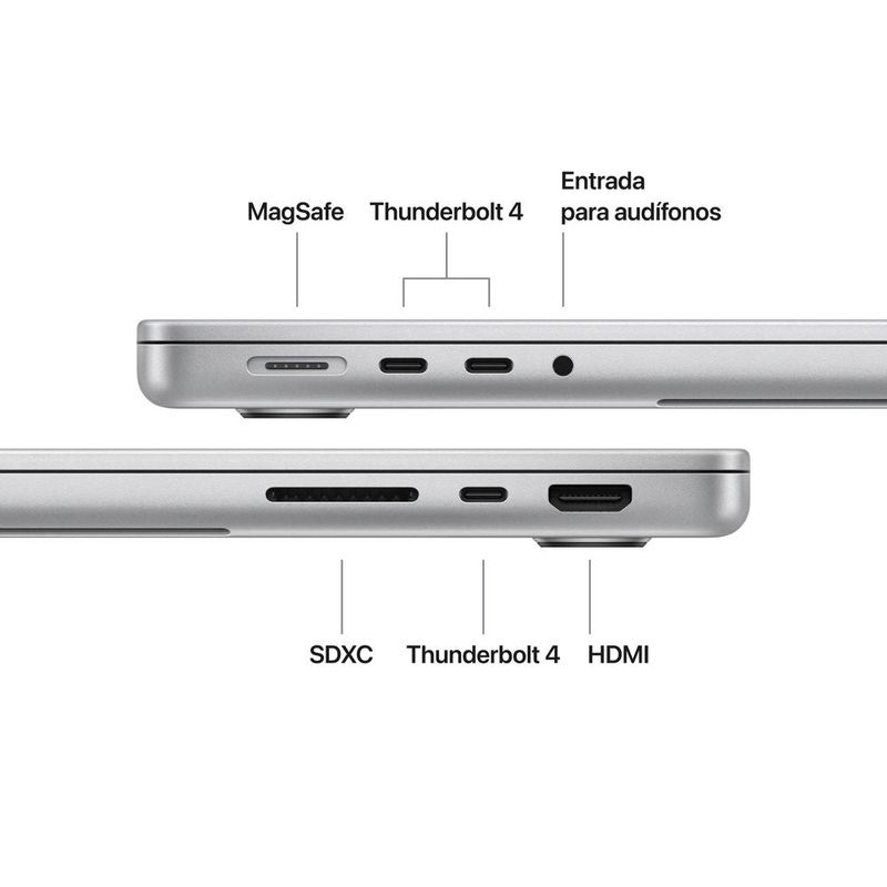 MACBOOK PRO 14″ M5 16GB RAM + 512GB SSD (TECLADO INGLES) - SILVER + REGALO - 6