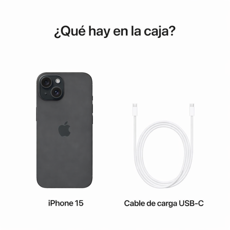 IPHONE 15 128GB  ( CHIP FISICO )  - NEGRO - 7