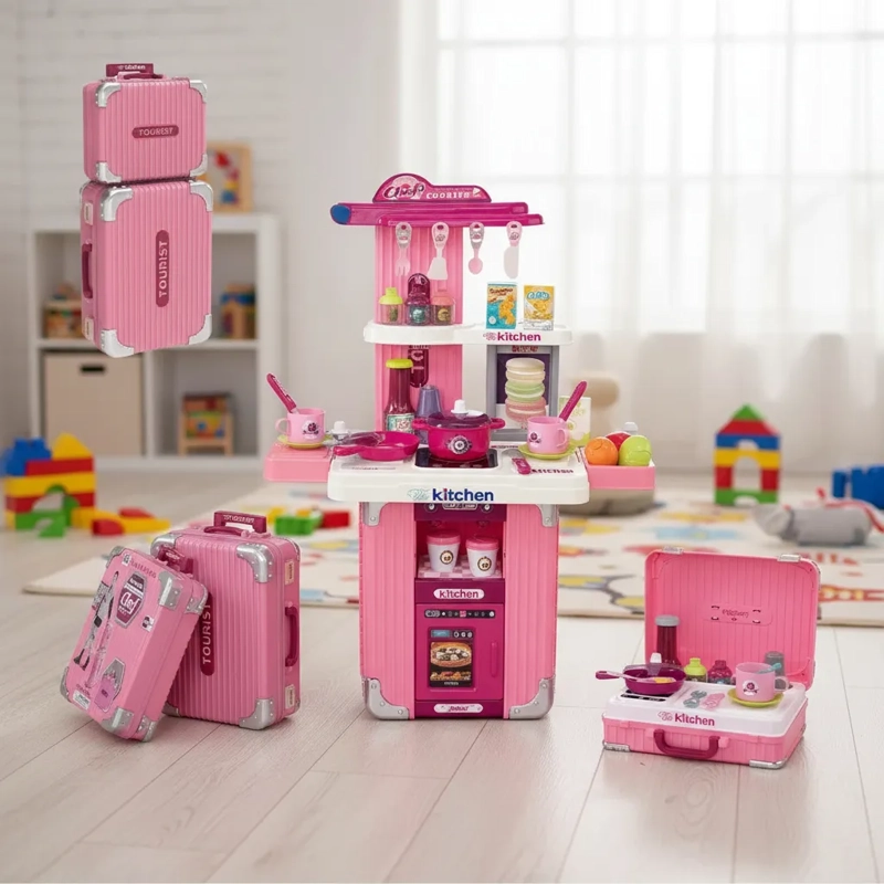 COCINA DE JUGUETE 3 EN 1 CON MALETA - 1