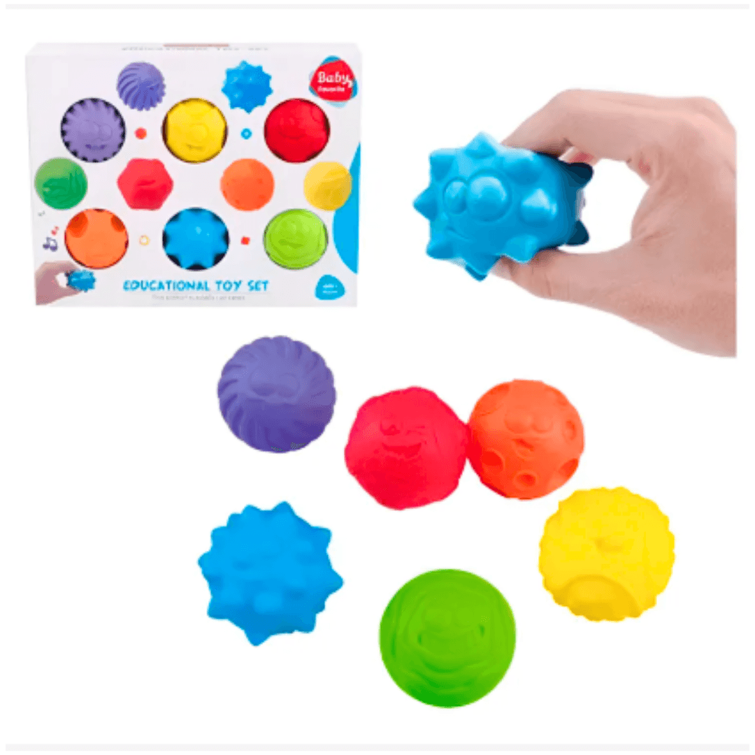 SET DE PELOTITAS SENSORIALES CON TEXTURA X 6 - 1