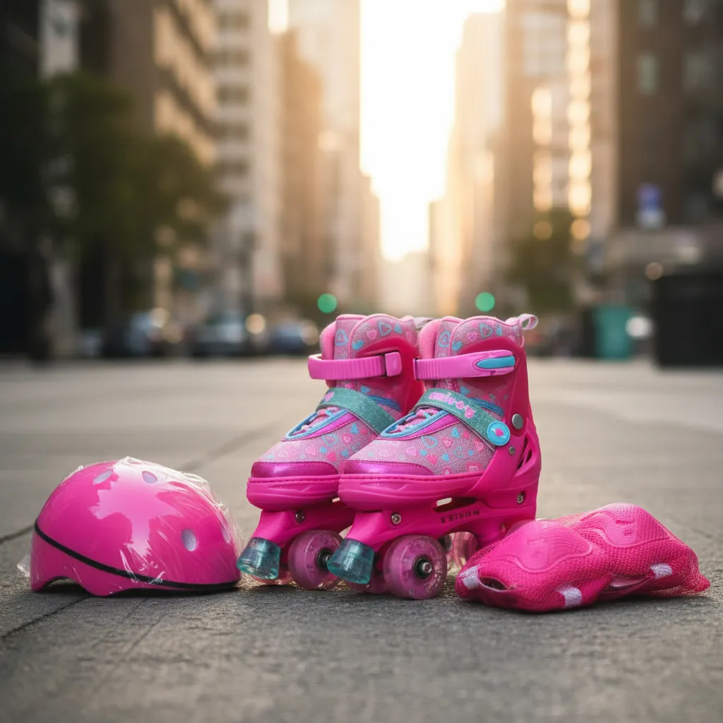 PATINES LINEALES 4 RUEDAS AJUSTABLE ROSADO TALLA S 31-34 - 2