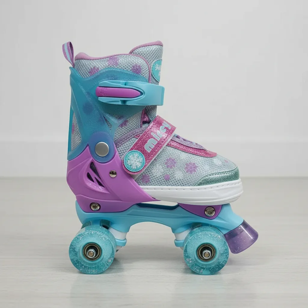 PATINES AJUSTABLES 4 RUEDAS TURQUESA TALLA S 31-34 - 1