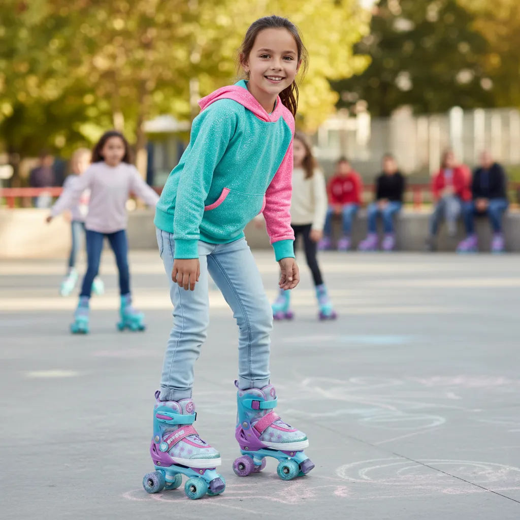 PATINES AJUSTABLES 4 RUEDAS TURQUESA TALLA S 31-34 - 2