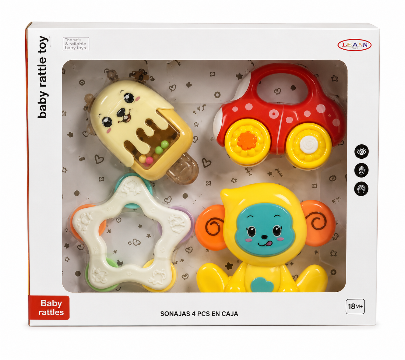 SET DE SONAJEROS DE 4 PIEZAS PARA BEBES - 1