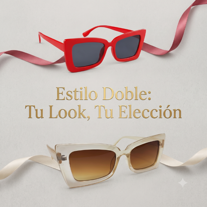 PACK DE LENTES DE SOL OJO DE GATO ROJO Y MARRON - 1