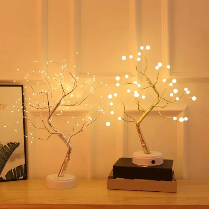 LAMPARA ARBOL RAMAS CON LUCES PARA MESA - 2