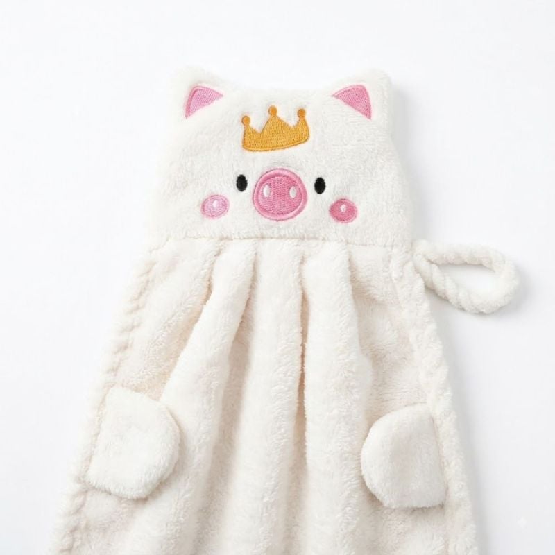 TOALLA DE MANO KAWAII INFANTIL CREMA - 1