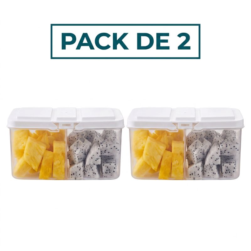 PACK X 2 CONTENEDOR DE COMIDA LARGO 720 ML - 1