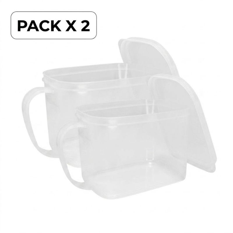 PACK X 2 TAPER CON ASA TAMAÑO MEDIANO 650ML - 1
