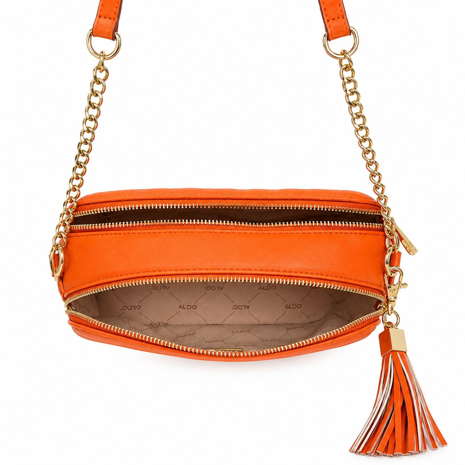 CARTERA CROSSBODY ALDO NARANJA DOBLE CIERRE - 3