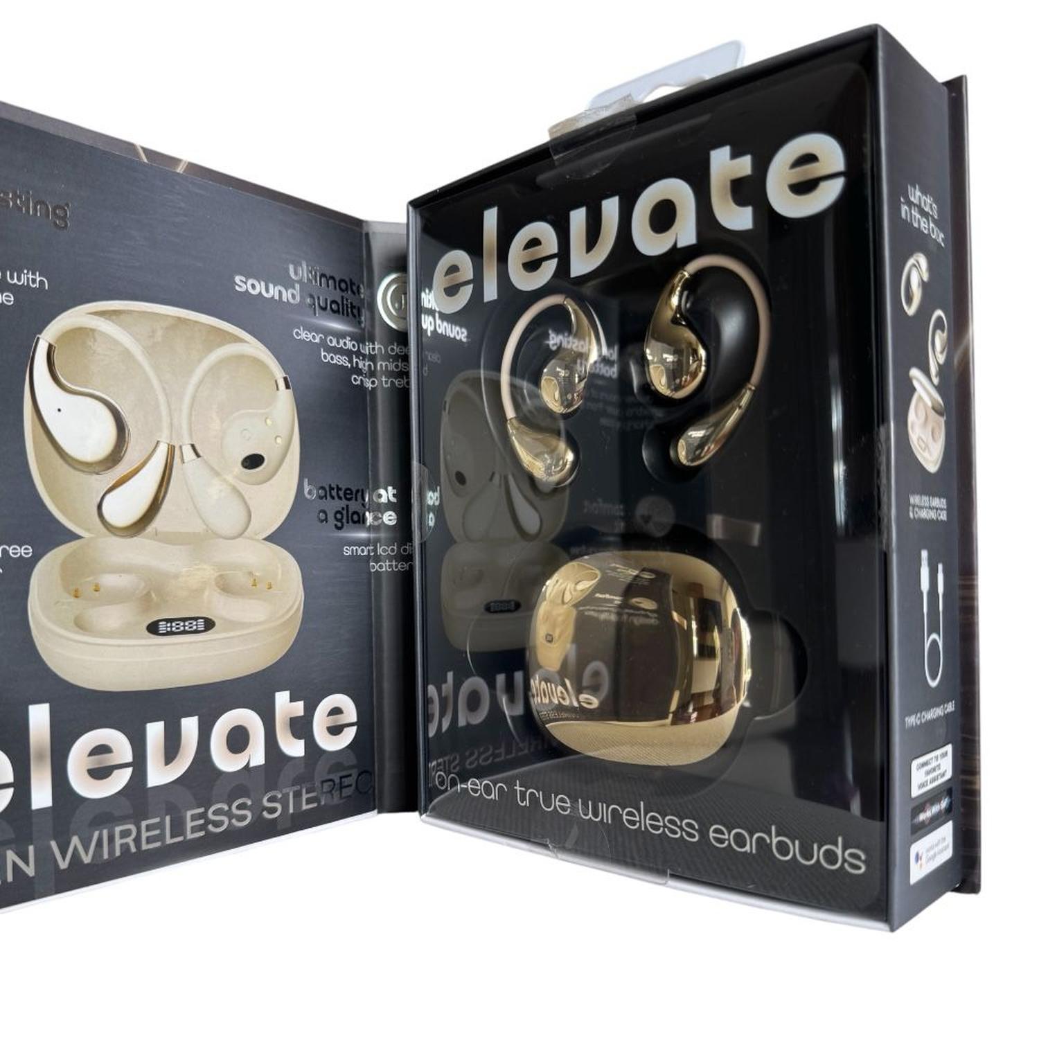 AUDÍFONOS BLUETOOTH ELEVATE OPEN DORADOS - 2