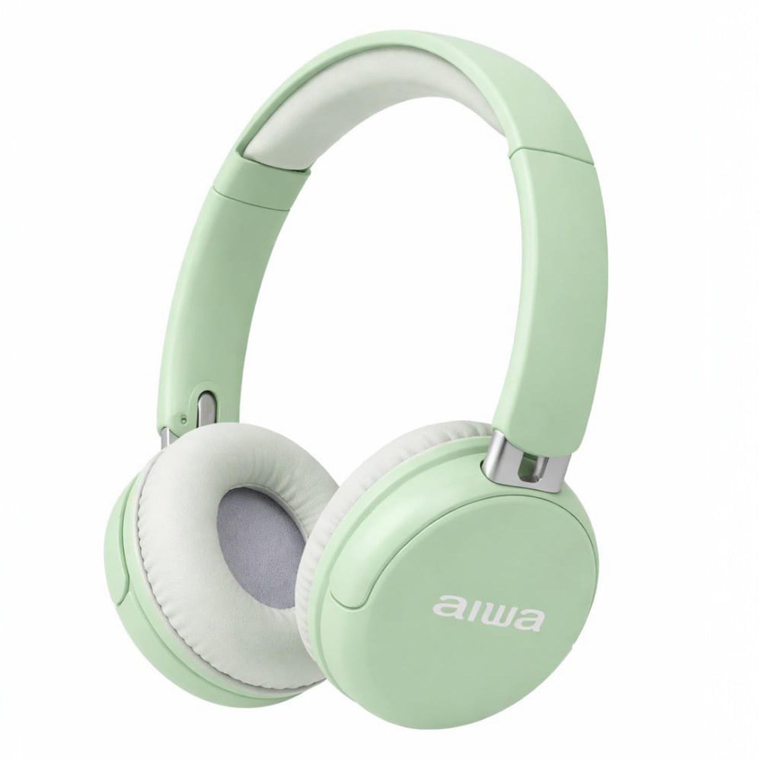 AUDÍFONOS BLUETOOTH AIWA VERDE AGUA DE ADULTO - 2