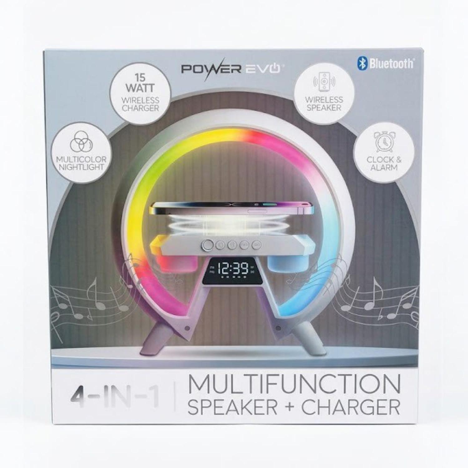 CARGADOR Y PARLANTE MULTIFUNCIONAL LUCES LED POWER EVO - 2