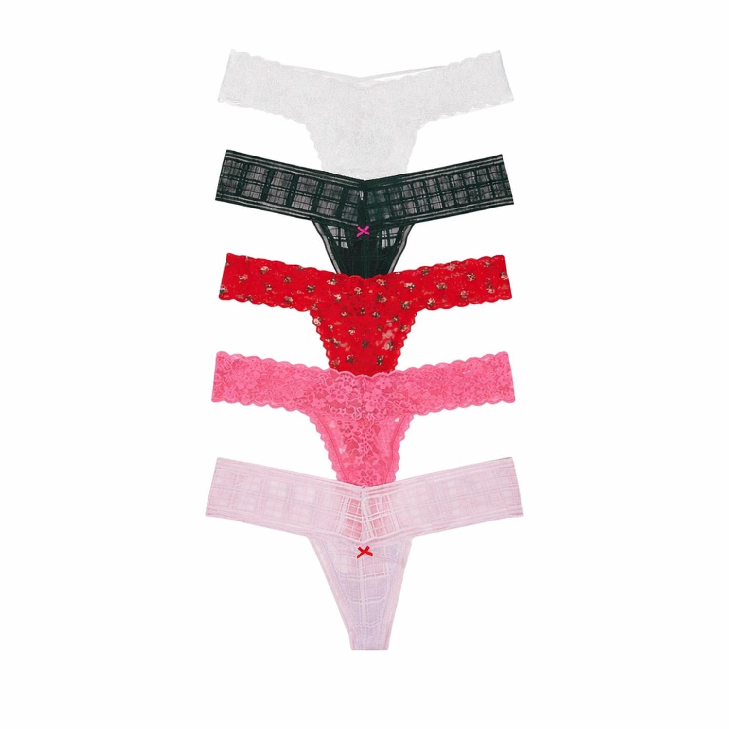 CALZON HILO PACK 5 ENCAJE VICTORIAS SECRET - 1
