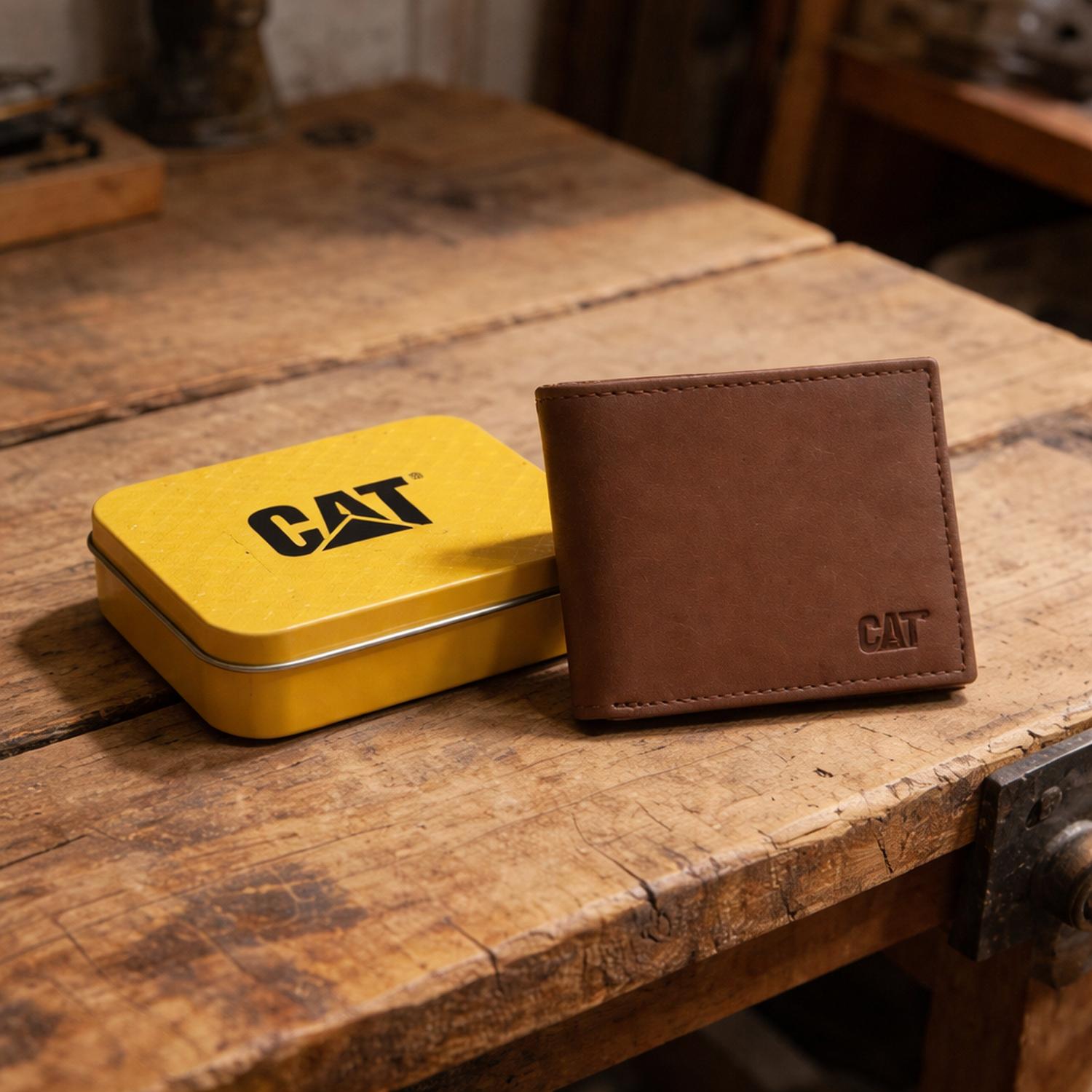 BILLETERA CATERPILLAR HOMBRE CUERO MARRON - 2