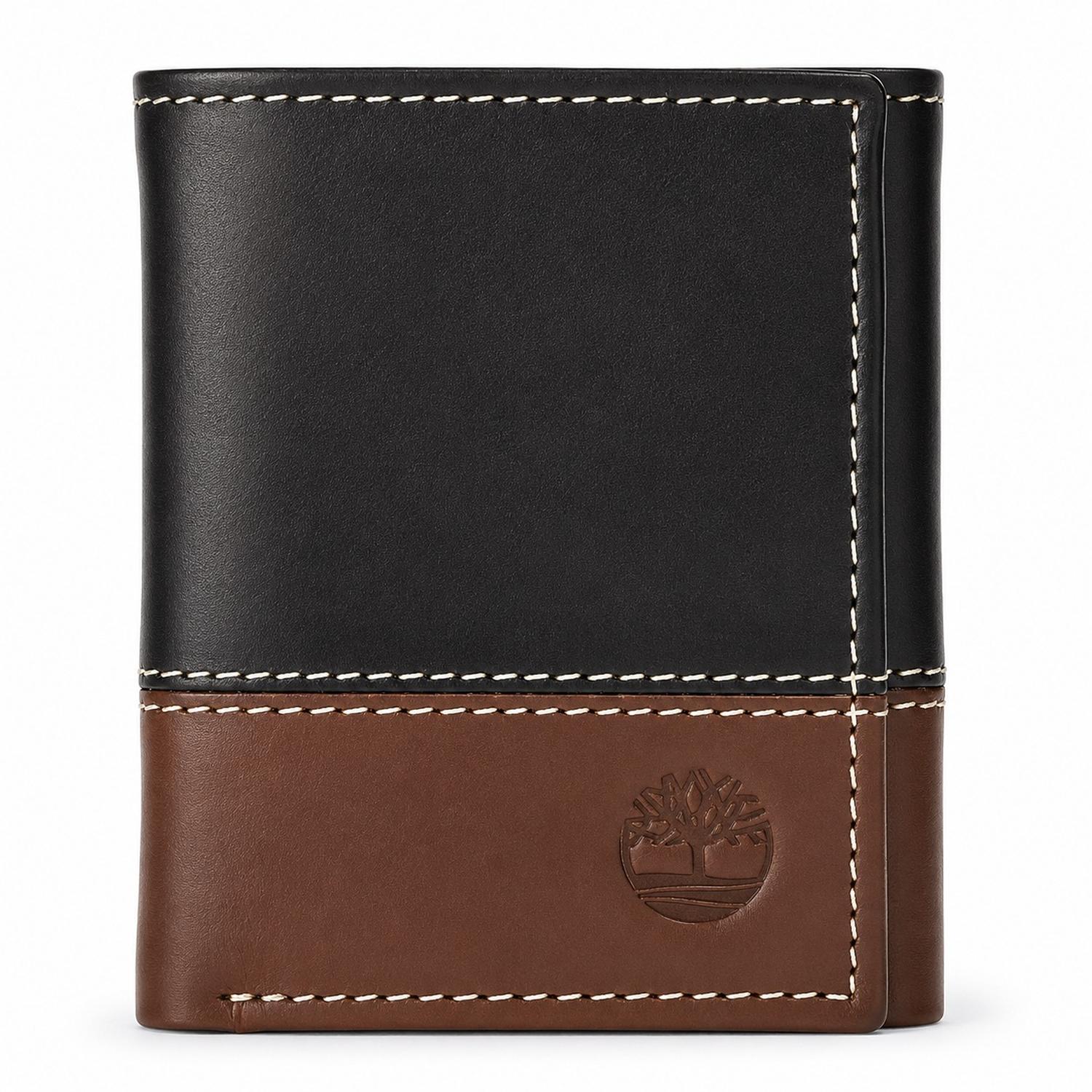 BILLETERA TIMBERLAND HOMBRE CUERO MARRON CON NEGRO - 2