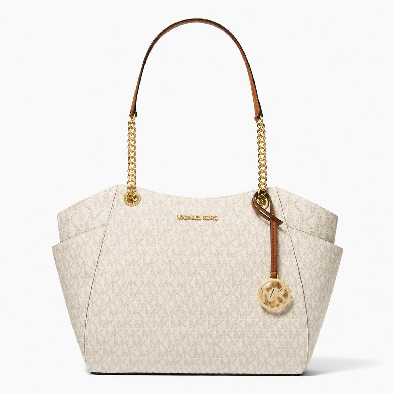 CARTERA TOTE MICHAEL KORS MONOGRAFIADA JET SET VAINILLA - 1
