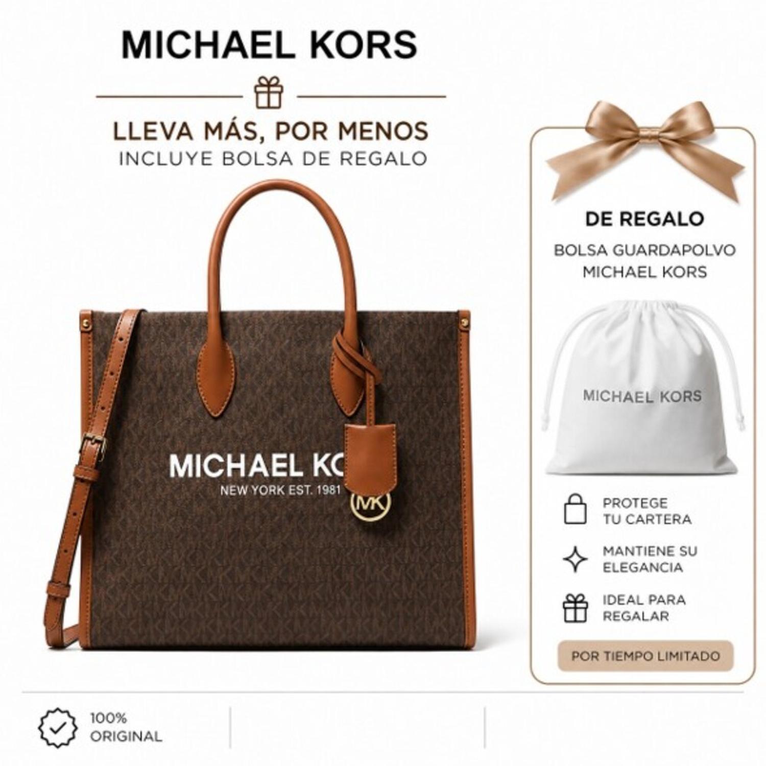 CARTERA TOTE MICHAEL KORS MONOGRAFIADA MARRÓN - 1