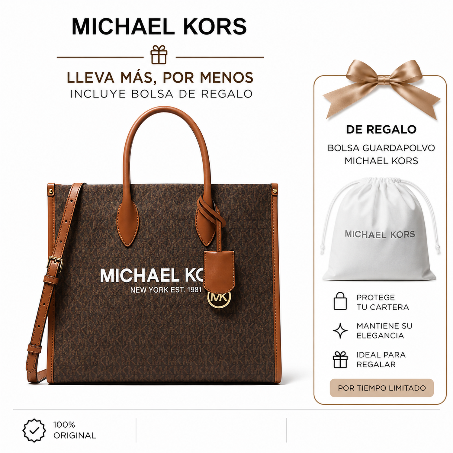 CARTERA TOTE MICHAEL KORS MONOGRAFIADA MARRÓN - 5