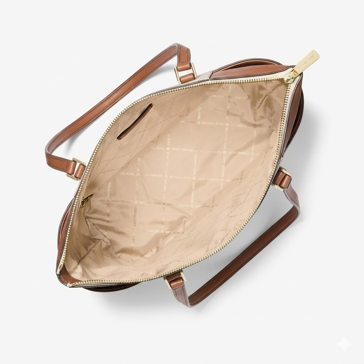 CARTERA TOTE MICHAEL KORS MONOGRAFIADA VAINILLA - 3