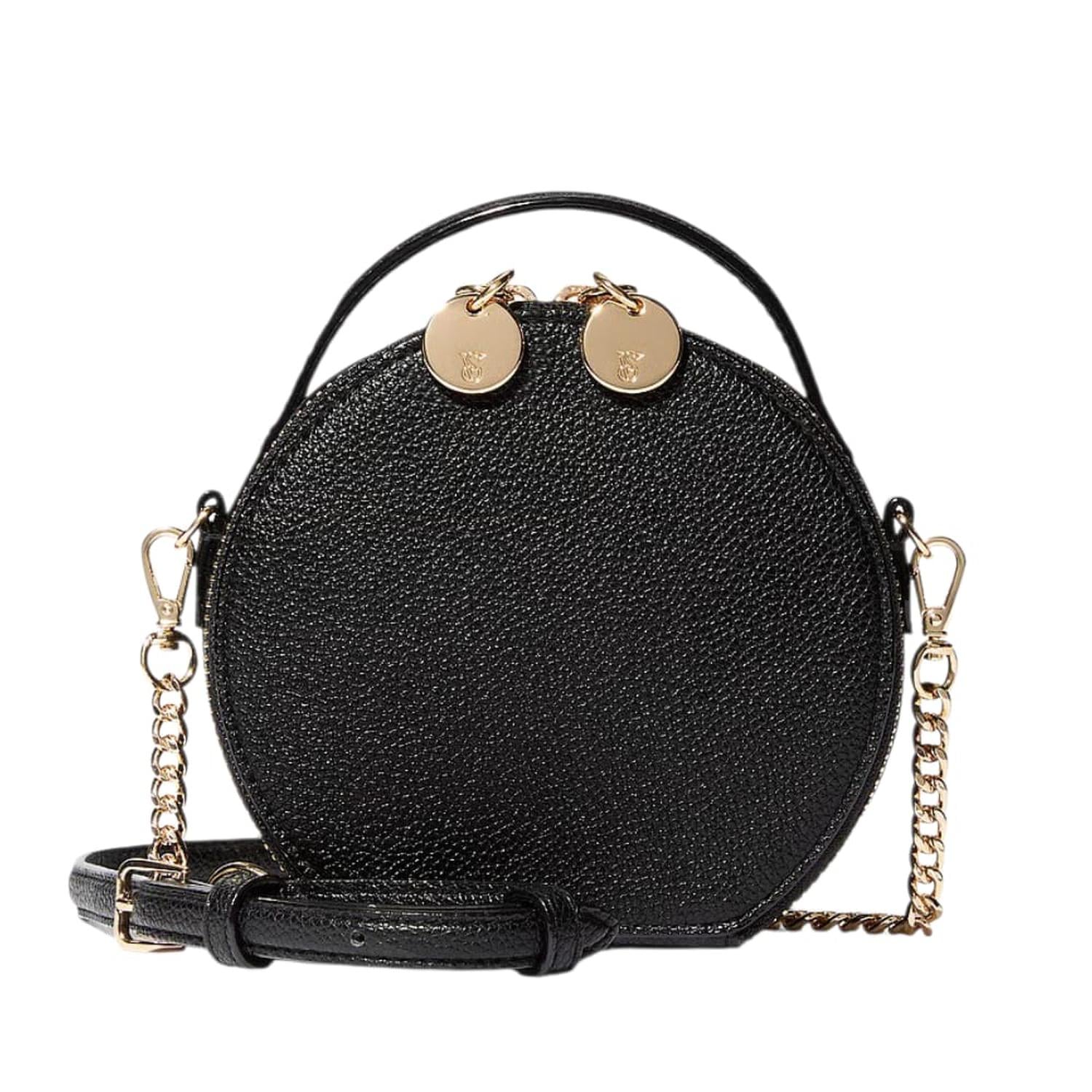 CARTERA MINI CROSSBODY NEGRA CON CADENA DORADA VICTORIAS SECRET - 1