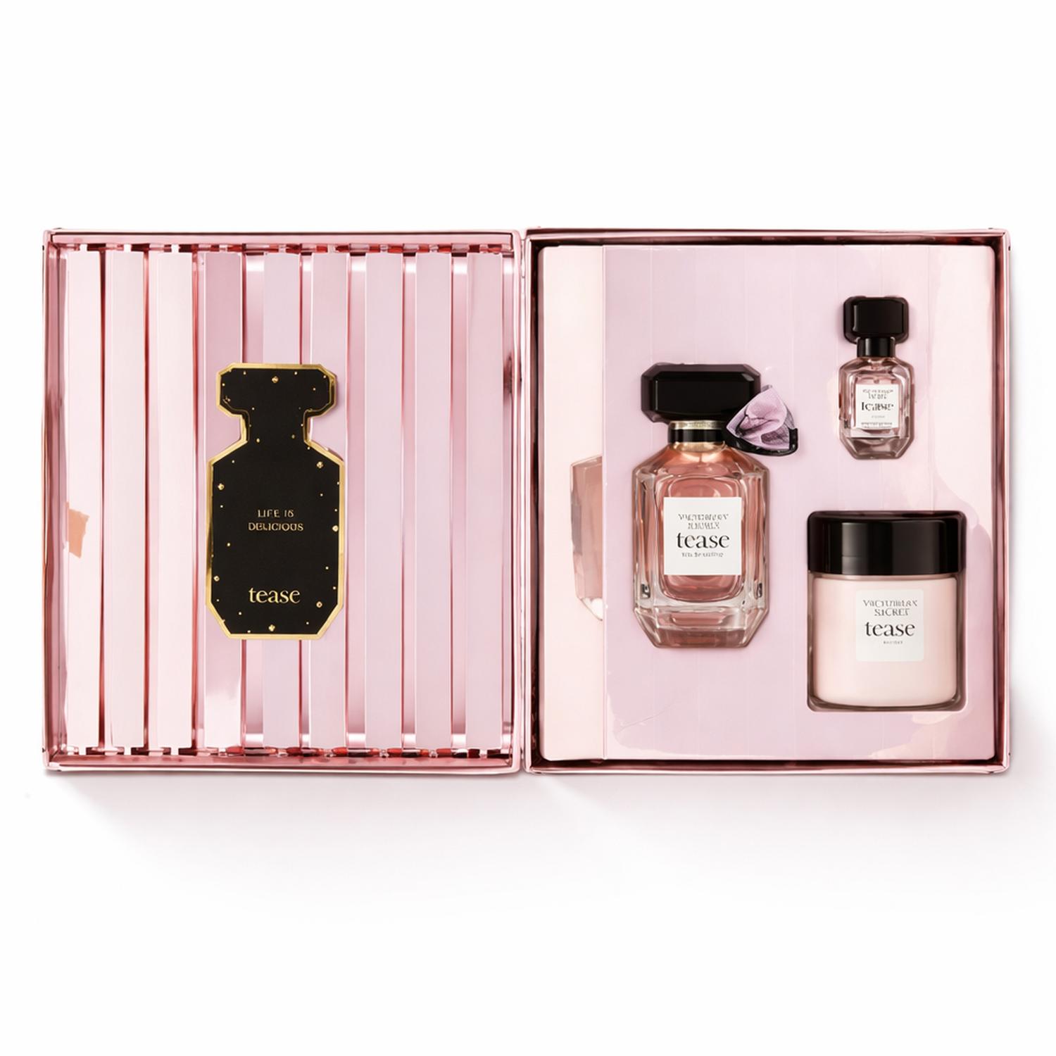 PACK DE REGALO PERFUME Y CREMA TEASE VICTORIAS SECRET - 2