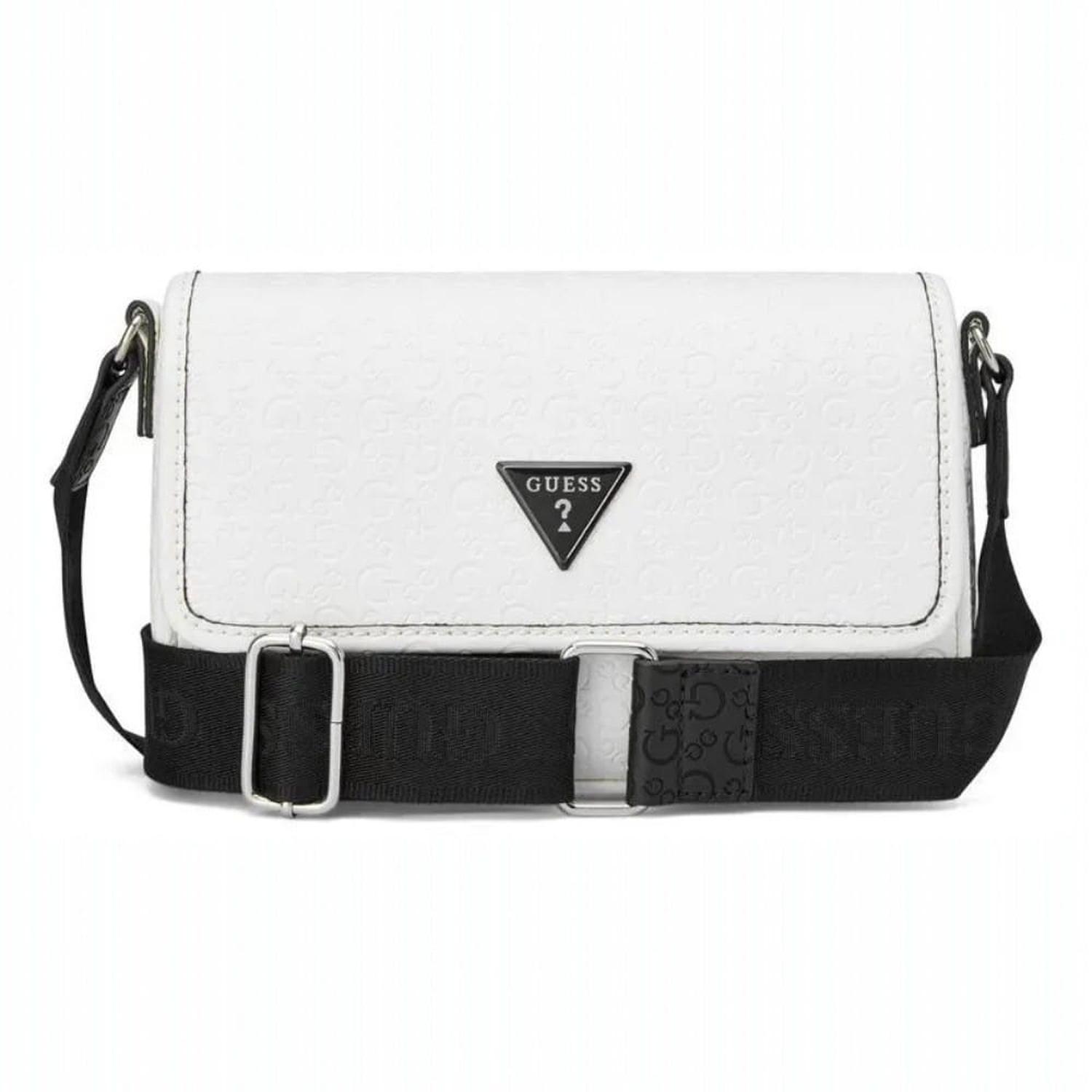 CARTERA CROSSBODY GUESS BLANCO Y NEGRO - 1