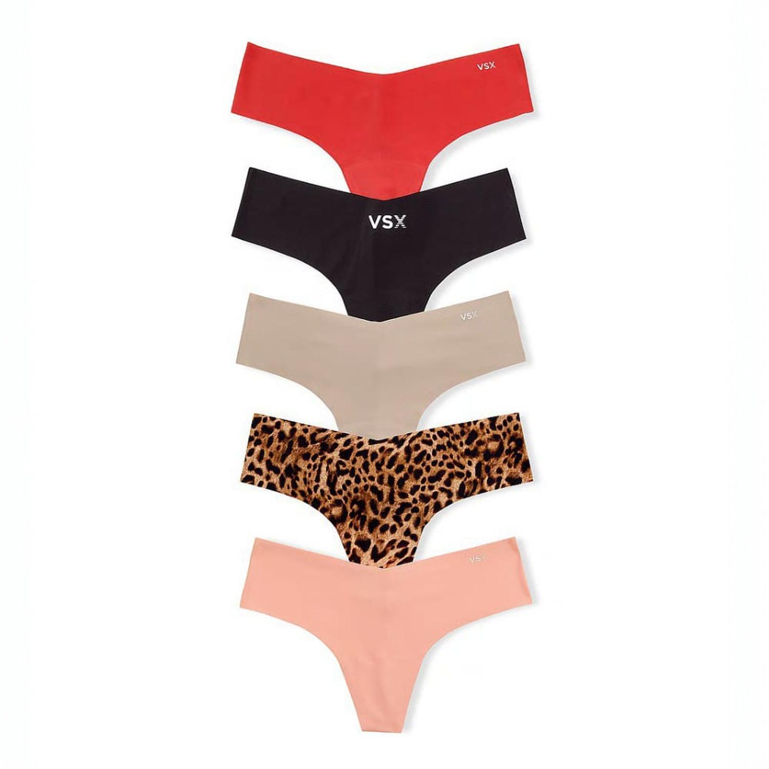CALZON HILO PACK 5 VICTORIAS SECRET CON DISEÑO Y COLOR ENTERO - 1