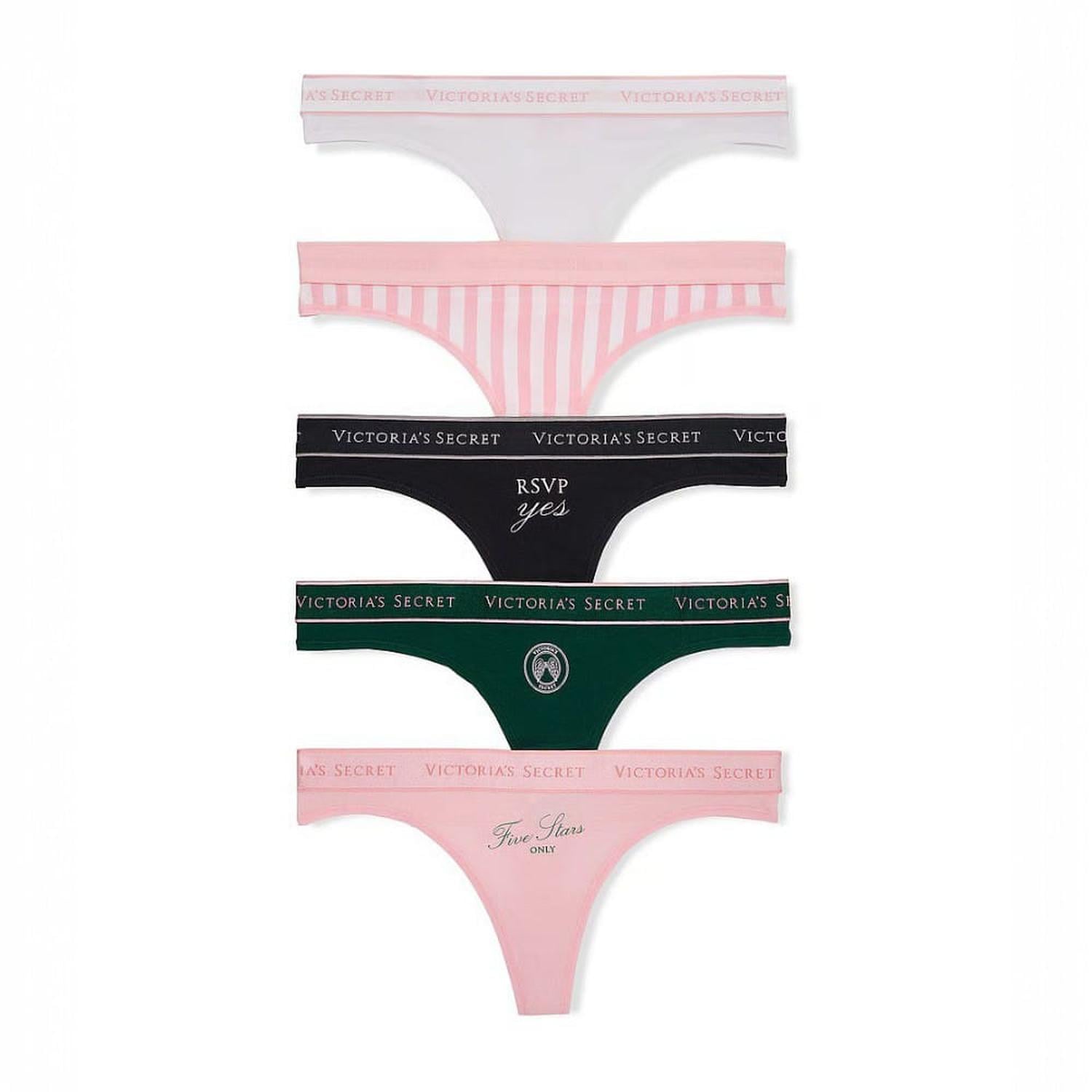 CALZON HILO PACK 5 VICTORIAS SECRET MONOGRAFIADO CON DISEÑO - 1