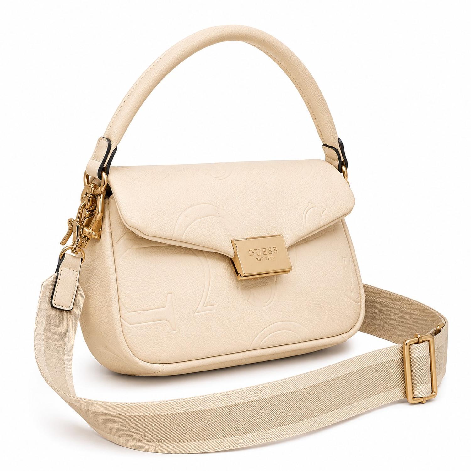 CARTERA CROSSBODY GUESS DOBLE USO BEIGE - 1