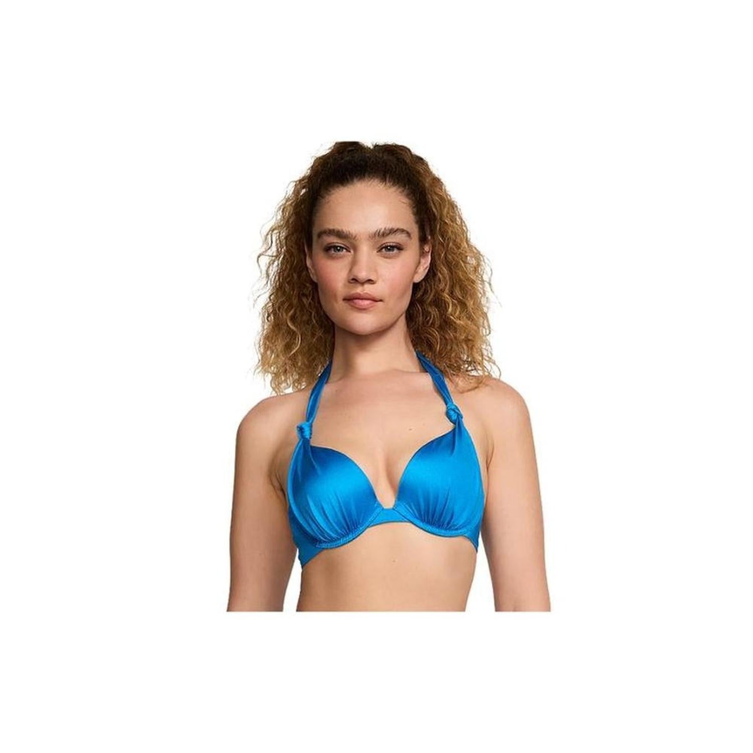 TRAJE DE BAÑO VICTORIAS SECRET COMPLETO AZUL CON PUSH UP 34B - 2