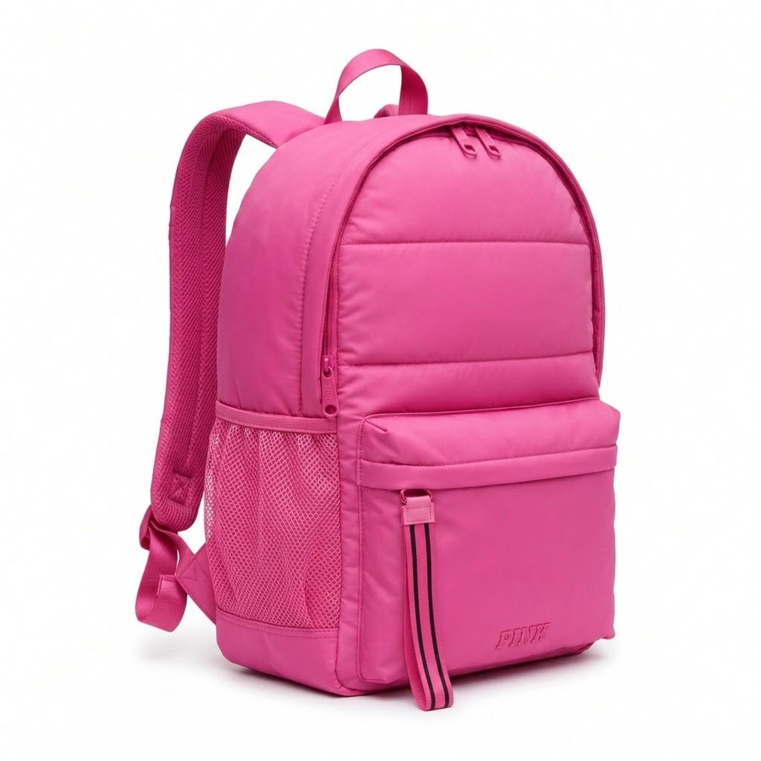 MOCHILA PINK VICTORIAS SECRET PUFFER FUCSIA - 3