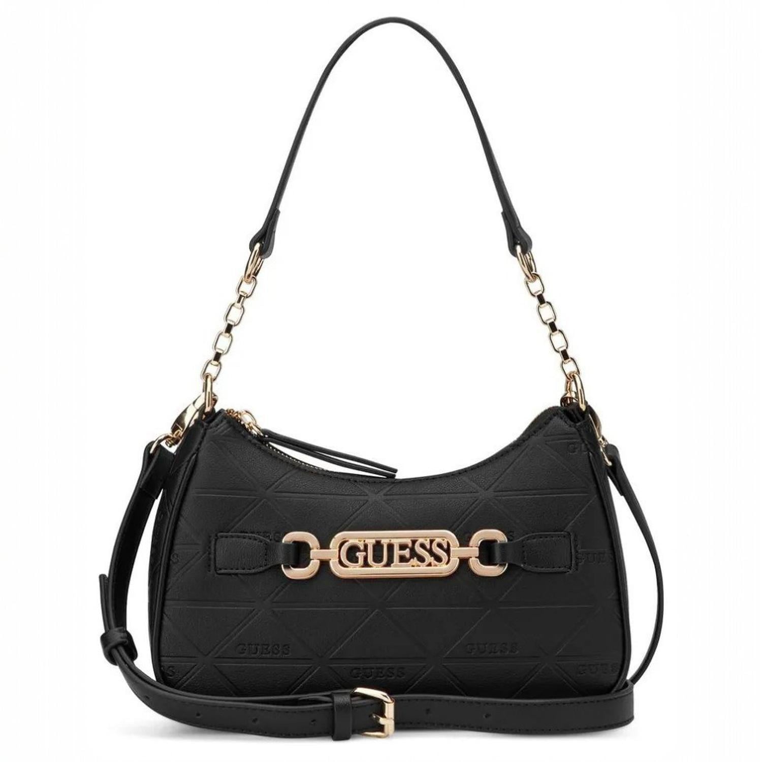 CARTERA SHOULDER BAG Y CROSSBODY GUESS MONOGRAFIADO NEGRO CELESTIA - 1