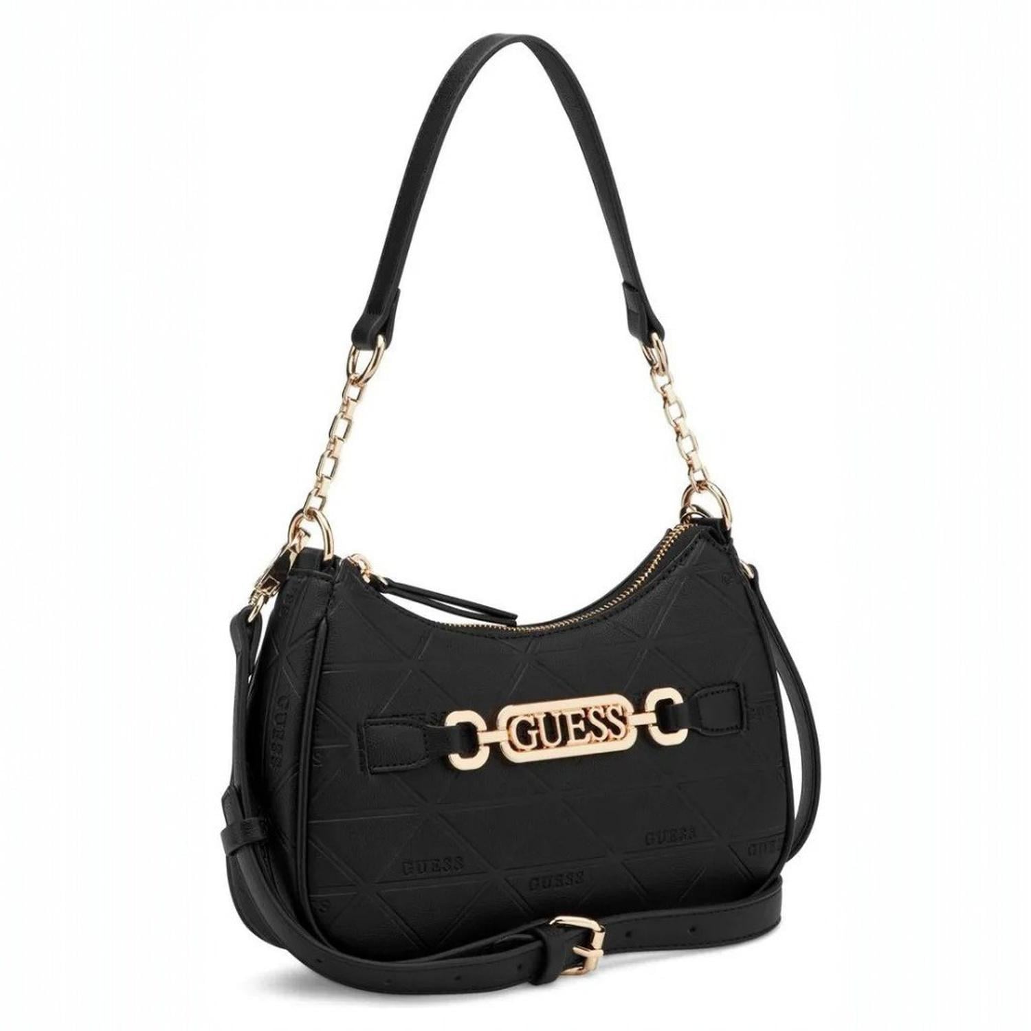 CARTERA SHOULDER BAG Y CROSSBODY GUESS MONOGRAFIADO NEGRO CELESTIA - 2