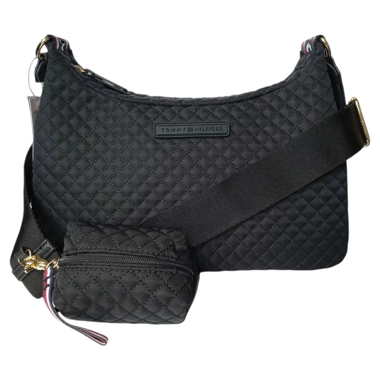 CARTERA CROSSBODY TOMMY HILFIGER NEGRO TEXTURIZADO - 1