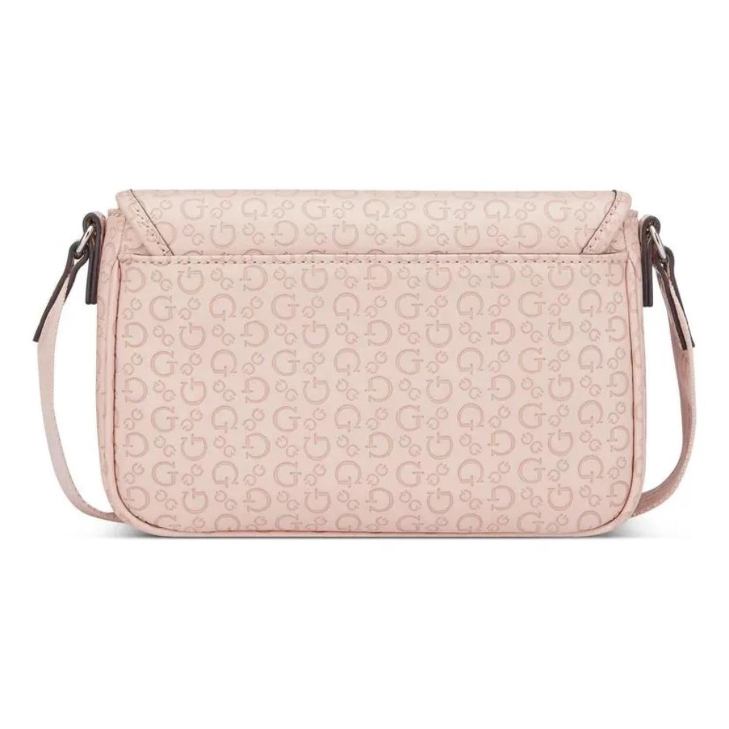 CARTERA CROSSBODY GUESS MONOGRAFIADA ROSADA - 3