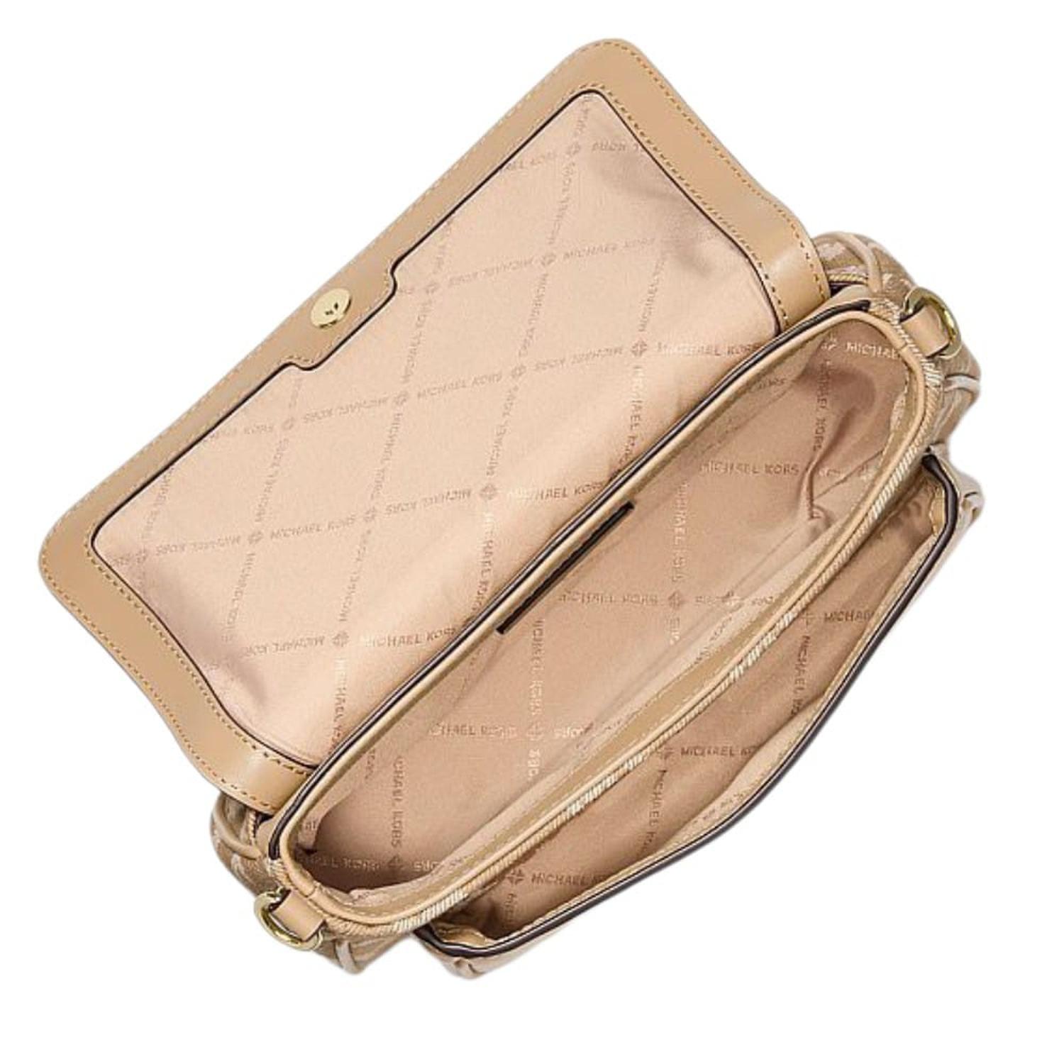 CARTERA MINI CROSSBODY MICHAEL KORS DENIM BEIGE MONOGRAFIADA - 3