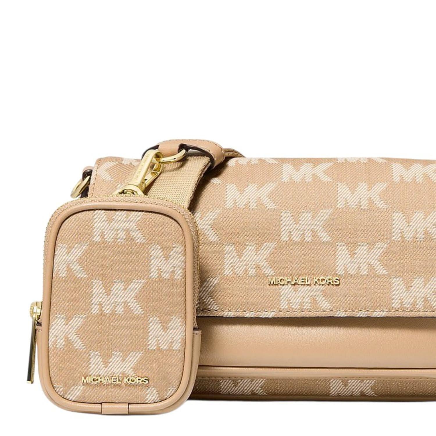 CARTERA MINI CROSSBODY MICHAEL KORS DENIM BEIGE MONOGRAFIADA - 4