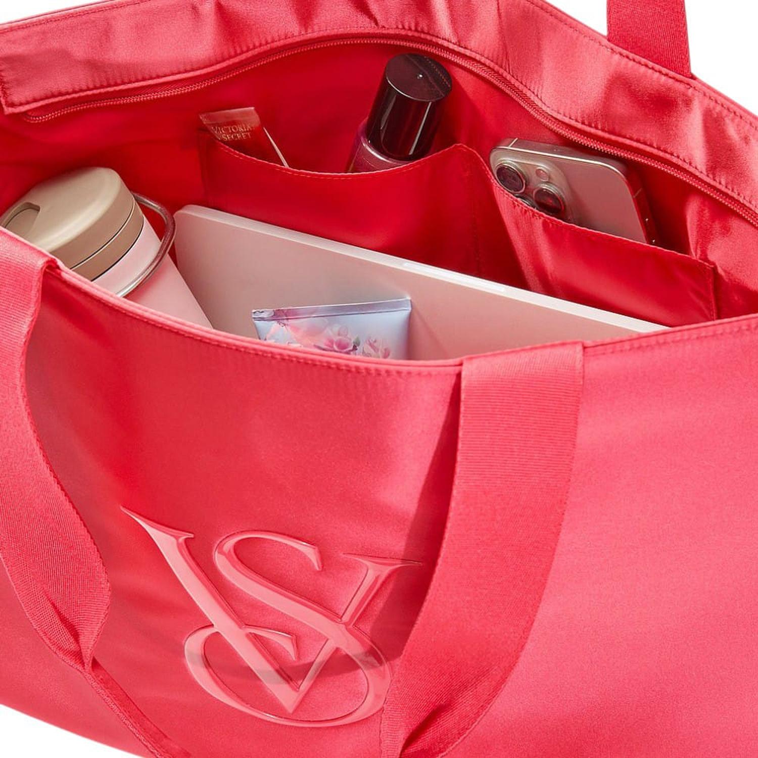 CARTERA TOTE VICTORIAS SECRET ROJA CON LOGO - 2