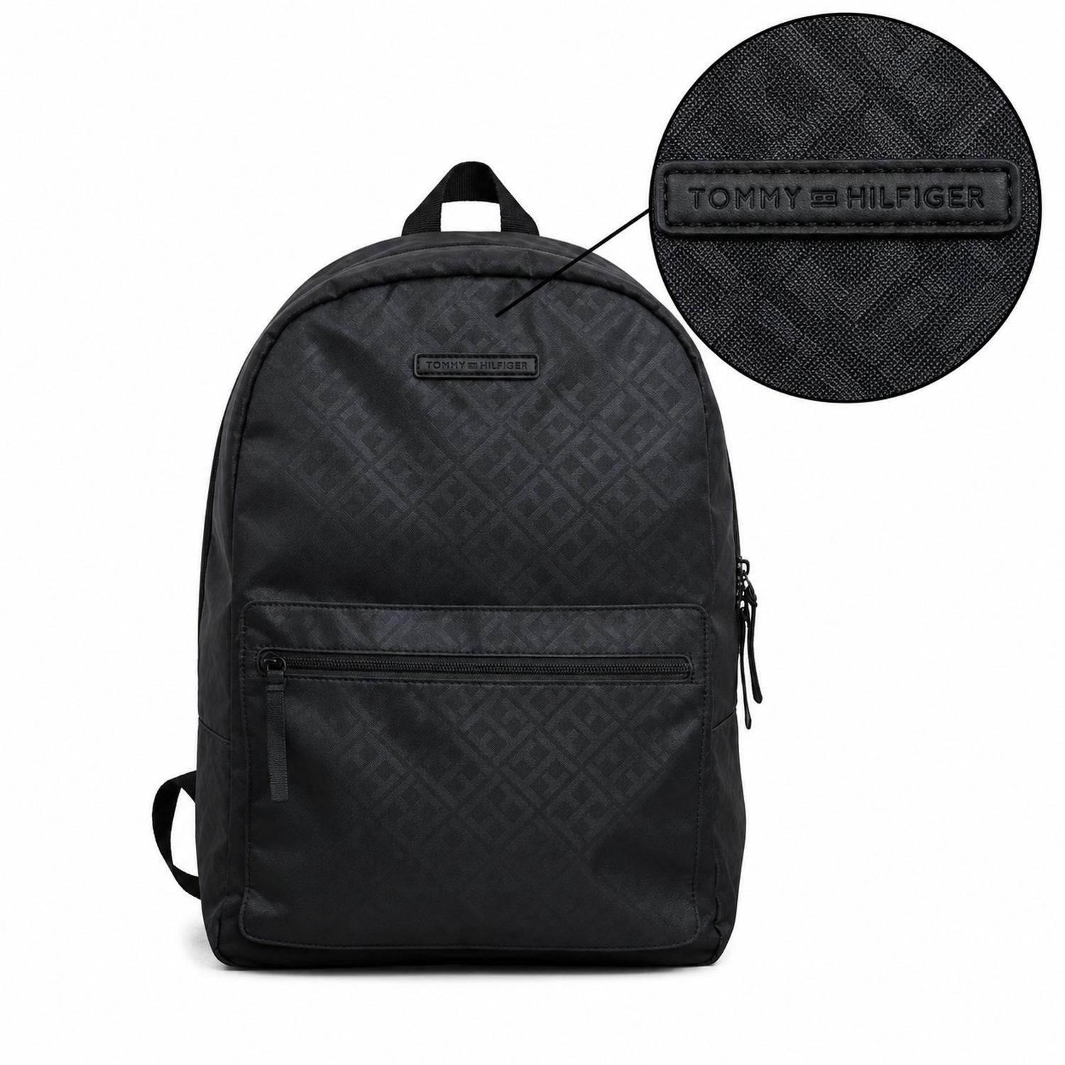 MOCHILA TOMMY HILFIGER NEGRO MONOGRAFIADO - 2