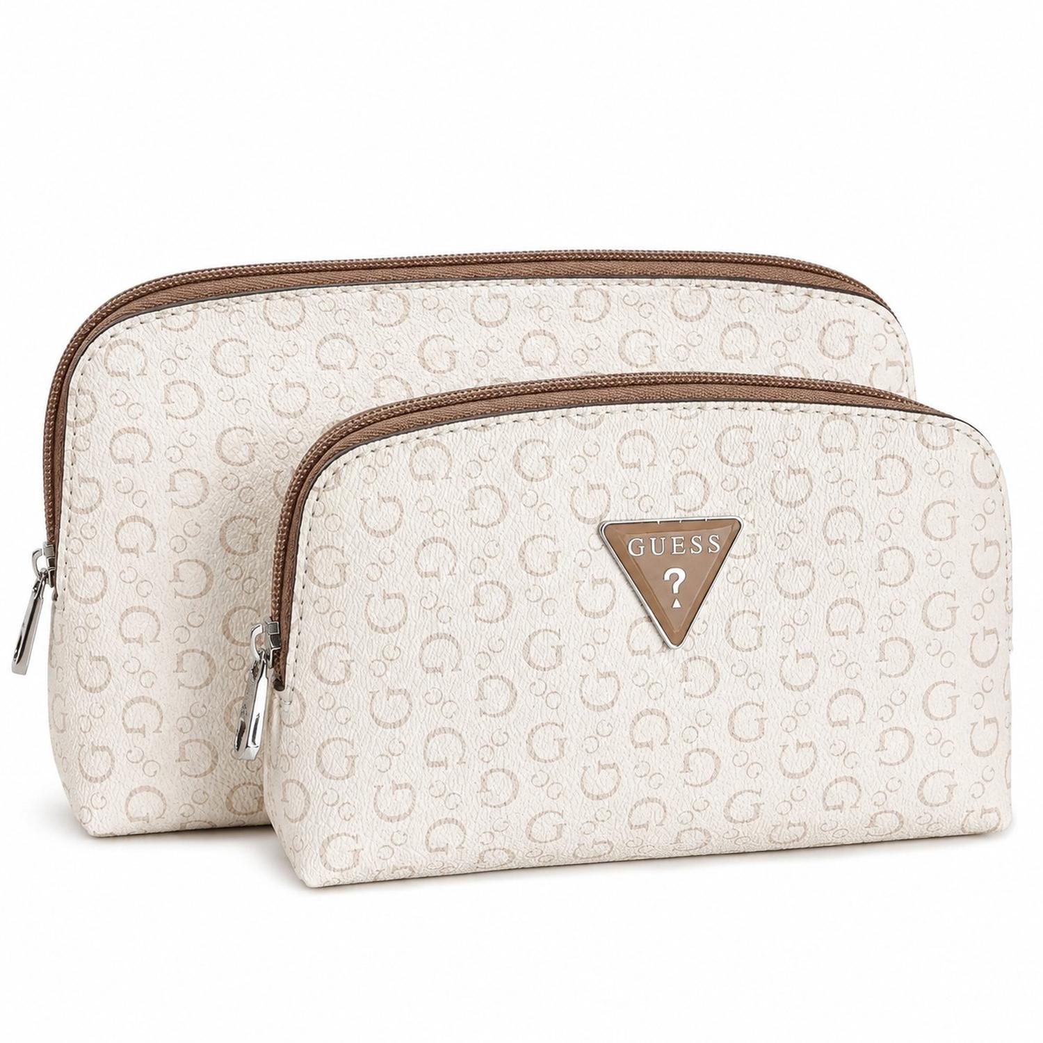 COSMETIQUERA GUESS JUNCTION TRAVEL 2 EN 1 MONOGRAFIADA BLANCO - 1