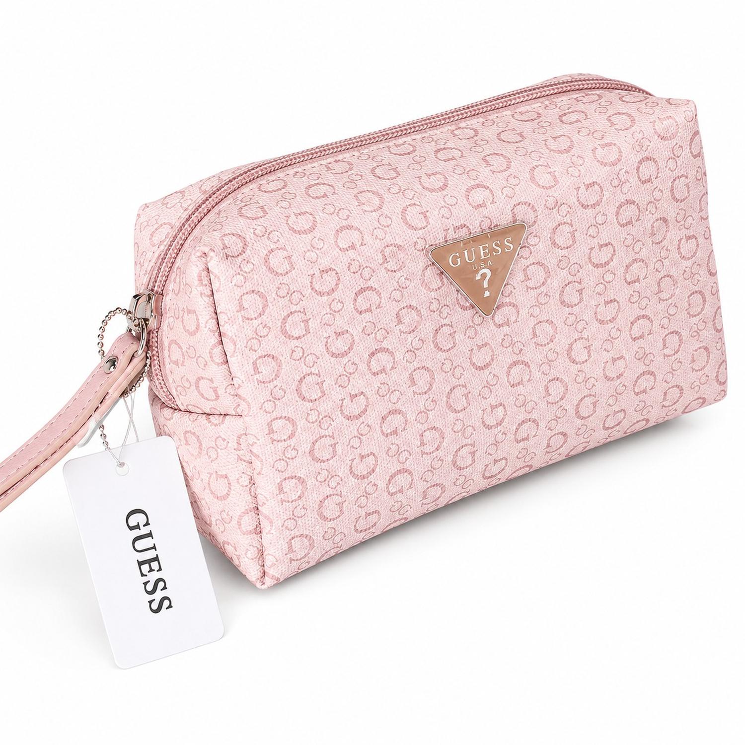COSMETIQUERA GUESS JUNCTION TRAVEL MONOGRAFIADA ROSADO - 1