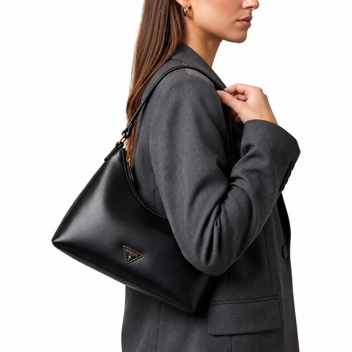 CARTERA SHOULDER BAG GUESS EILEEN NEGRO ASIMÉTRICA - 2