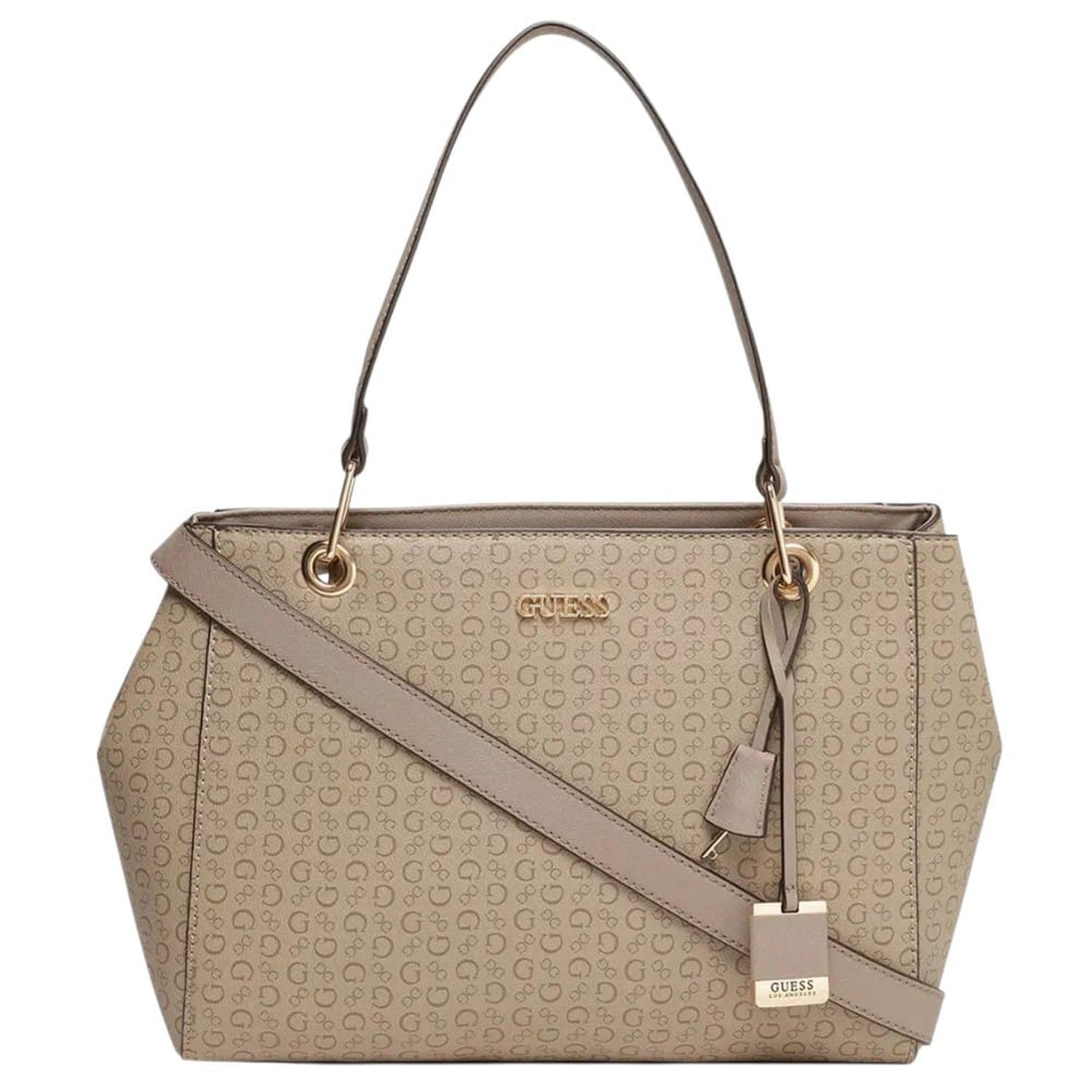 CARTERA TOTE GUESS HAZEL MONOGRAFIADA COLOR ARENA - 1