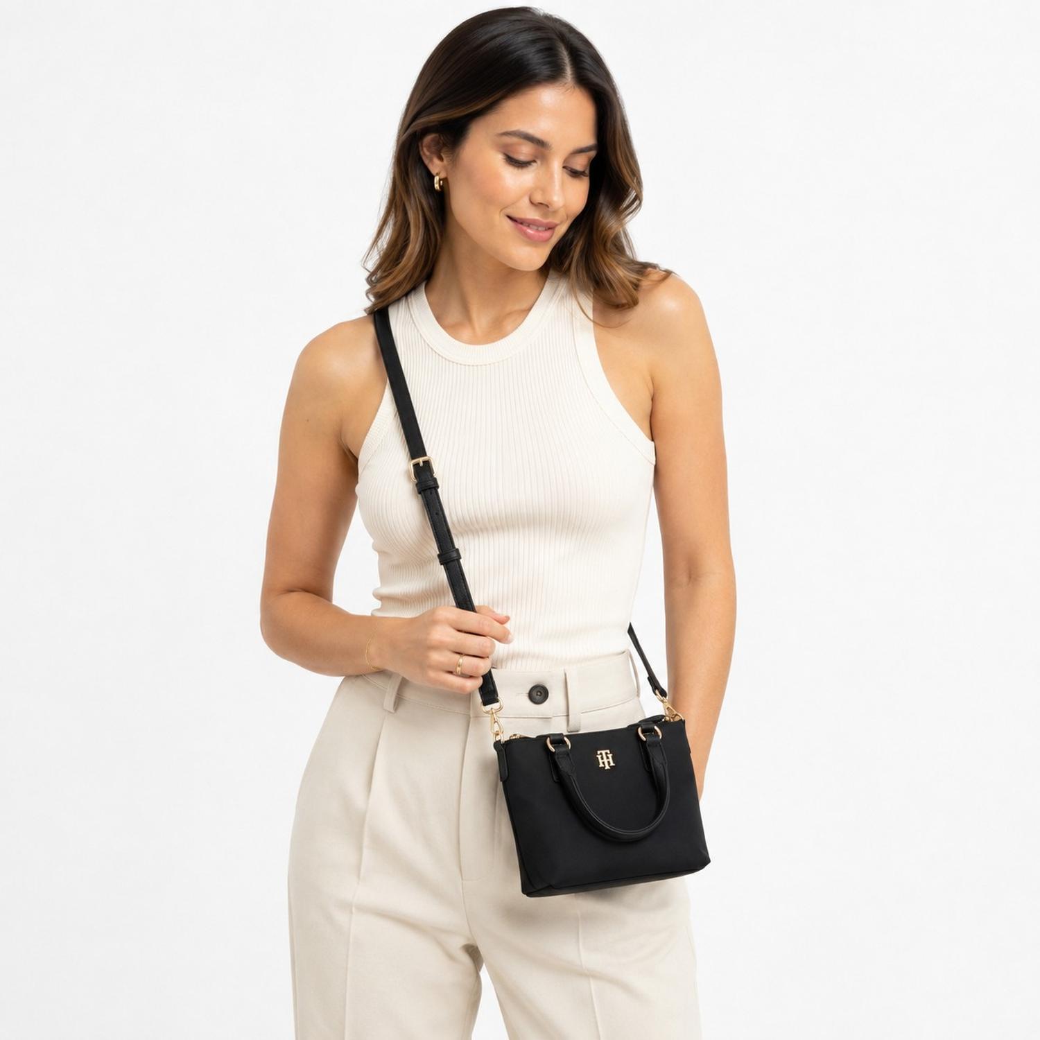 CARTERA MINI SHOULDER BAG Y CROSSBODY TOMMY HILFIGER NEGRO - 3