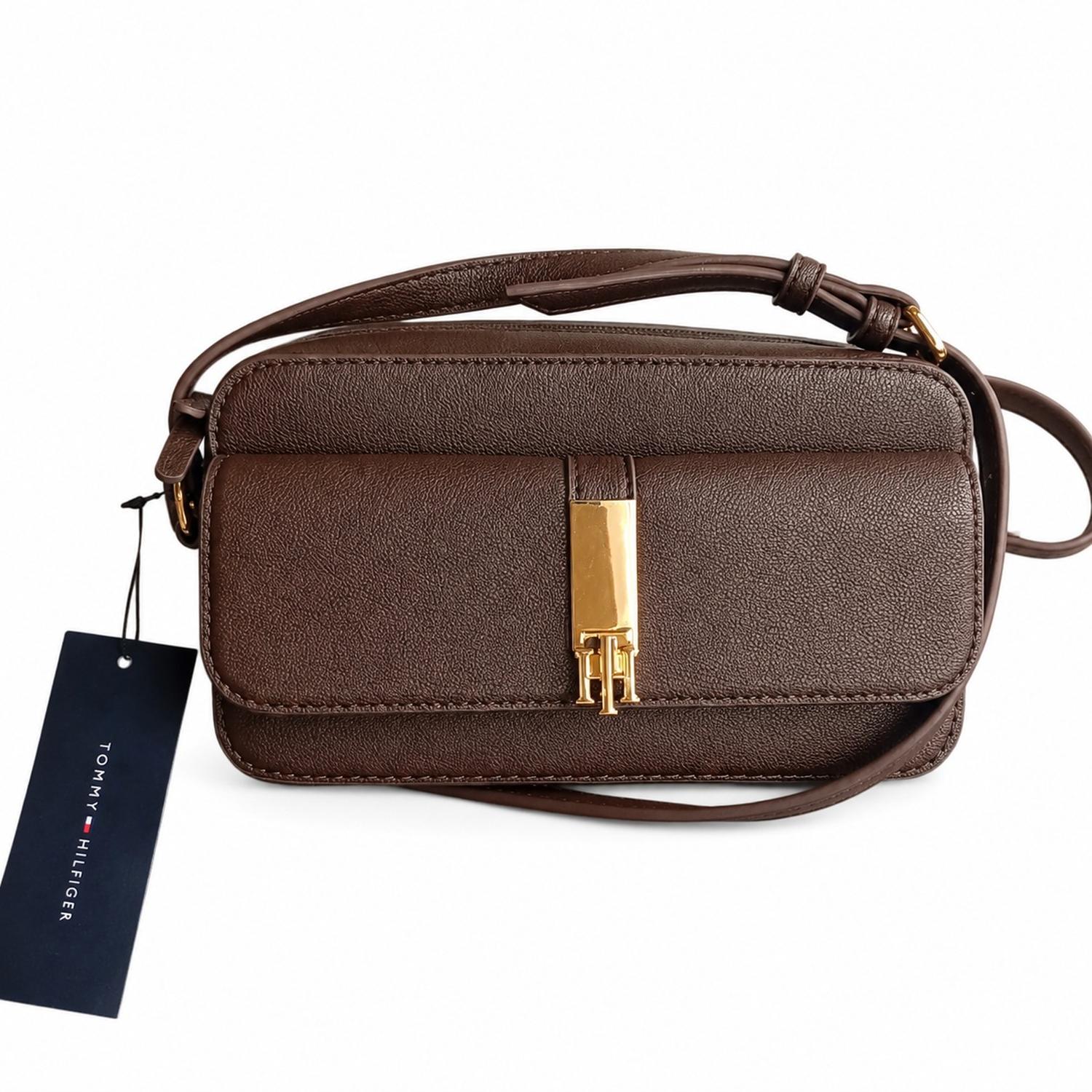 CARTERA MEDIANA CROSSBODY TOMMY HILFIGER CHOCOLATE - 1