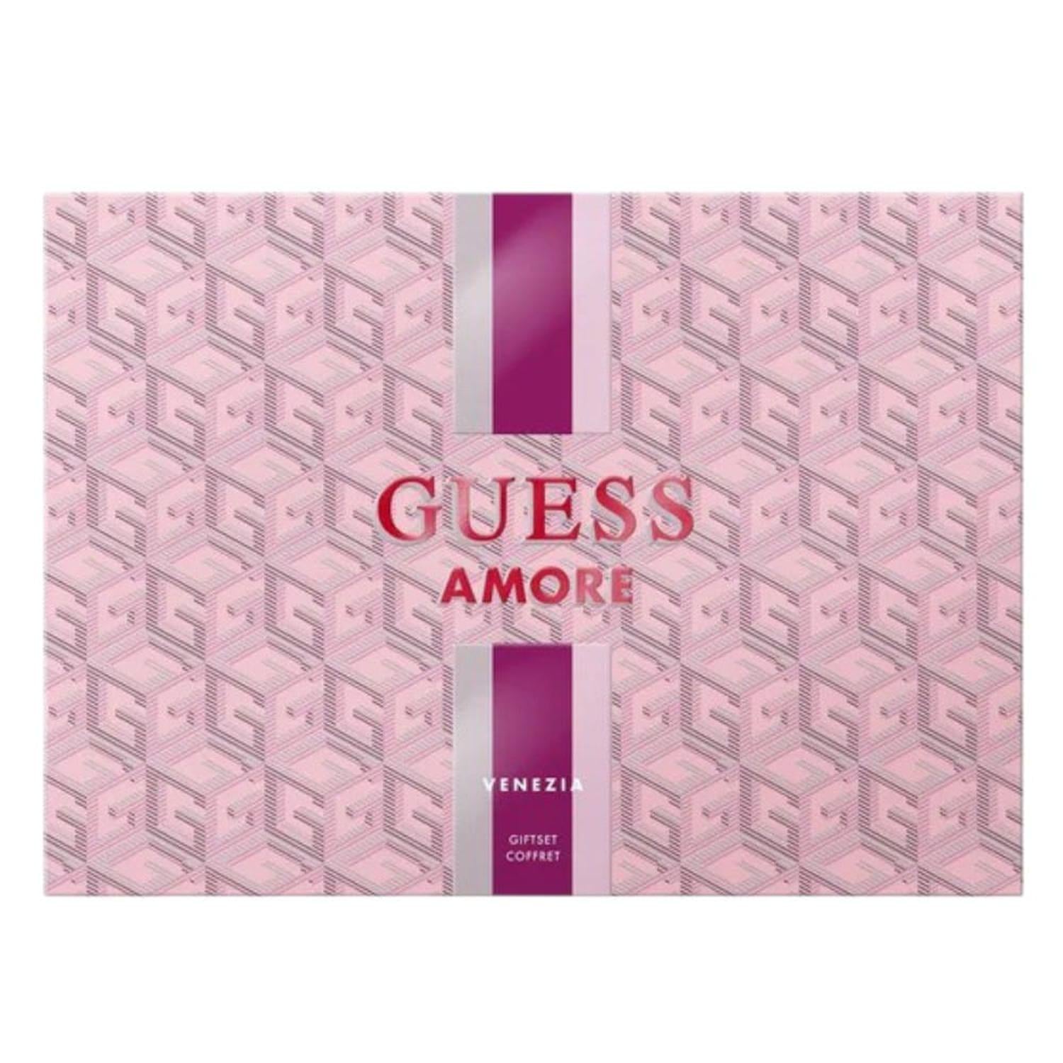 SET DE 2 PERFUMES GUESS AMORE VENEZIA CON ESTUCHE ROSA MONOGRAFIADO - 1