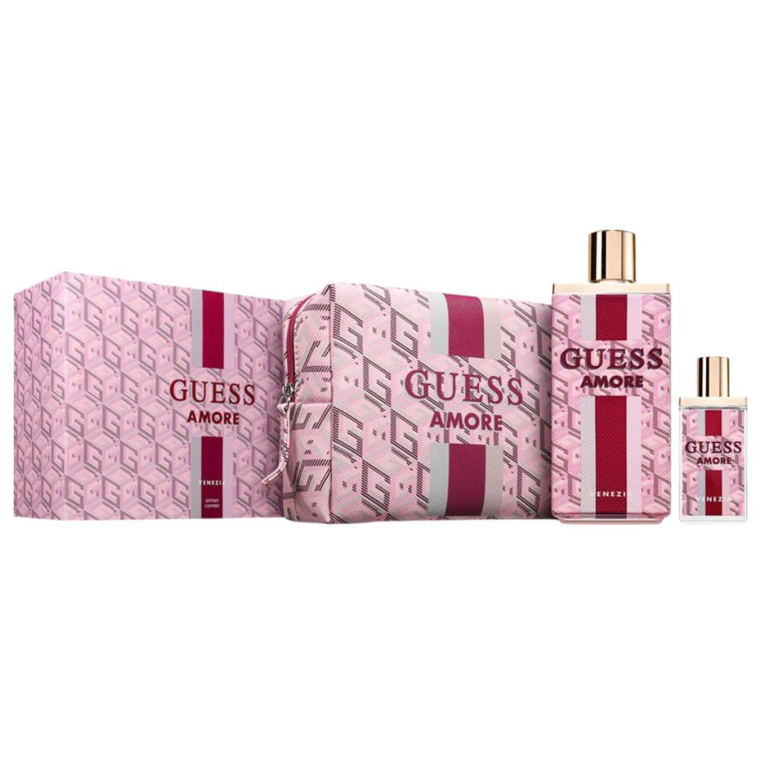 SET DE 2 PERFUMES GUESS AMORE VENEZIA CON ESTUCHE ROSA MONOGRAFIADO - 2