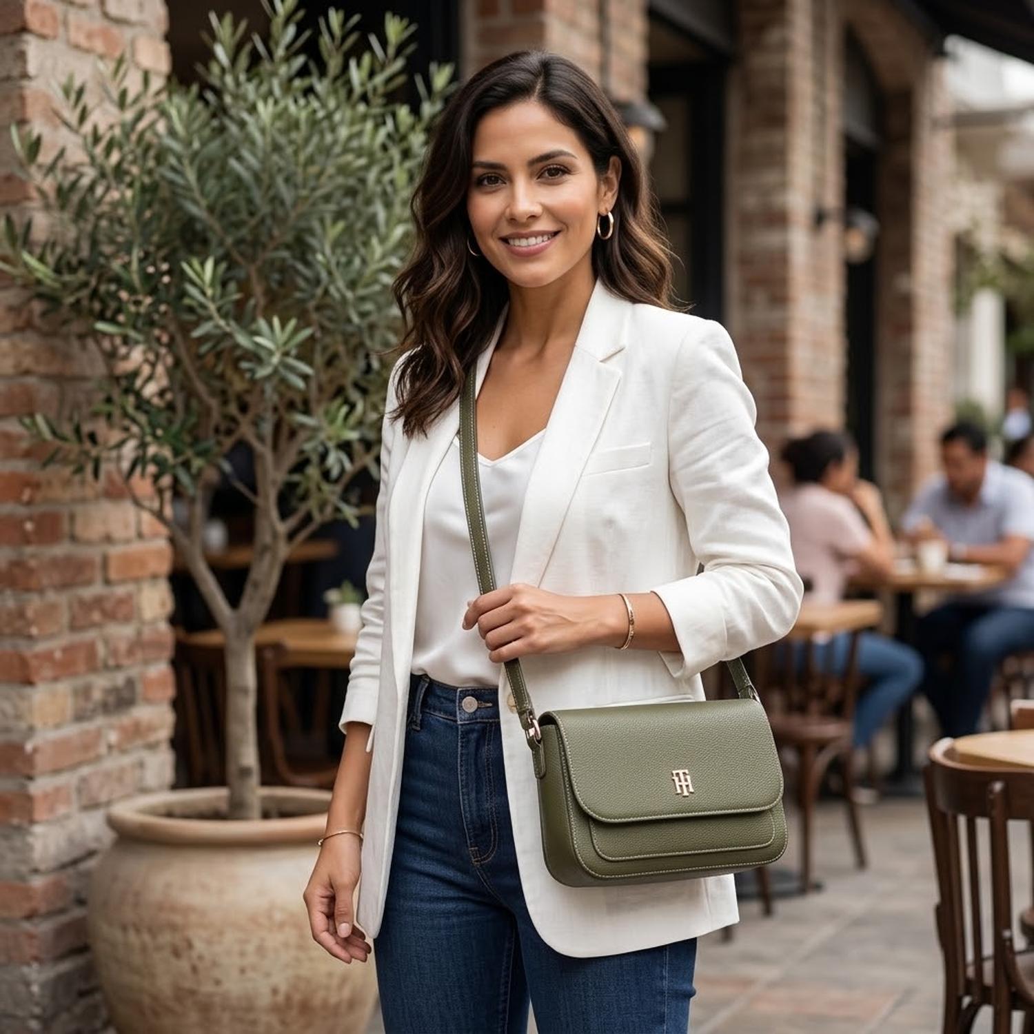 CARTERA MEDIANA CROSSBODY TOMMY HILFIGER VERDE - 2